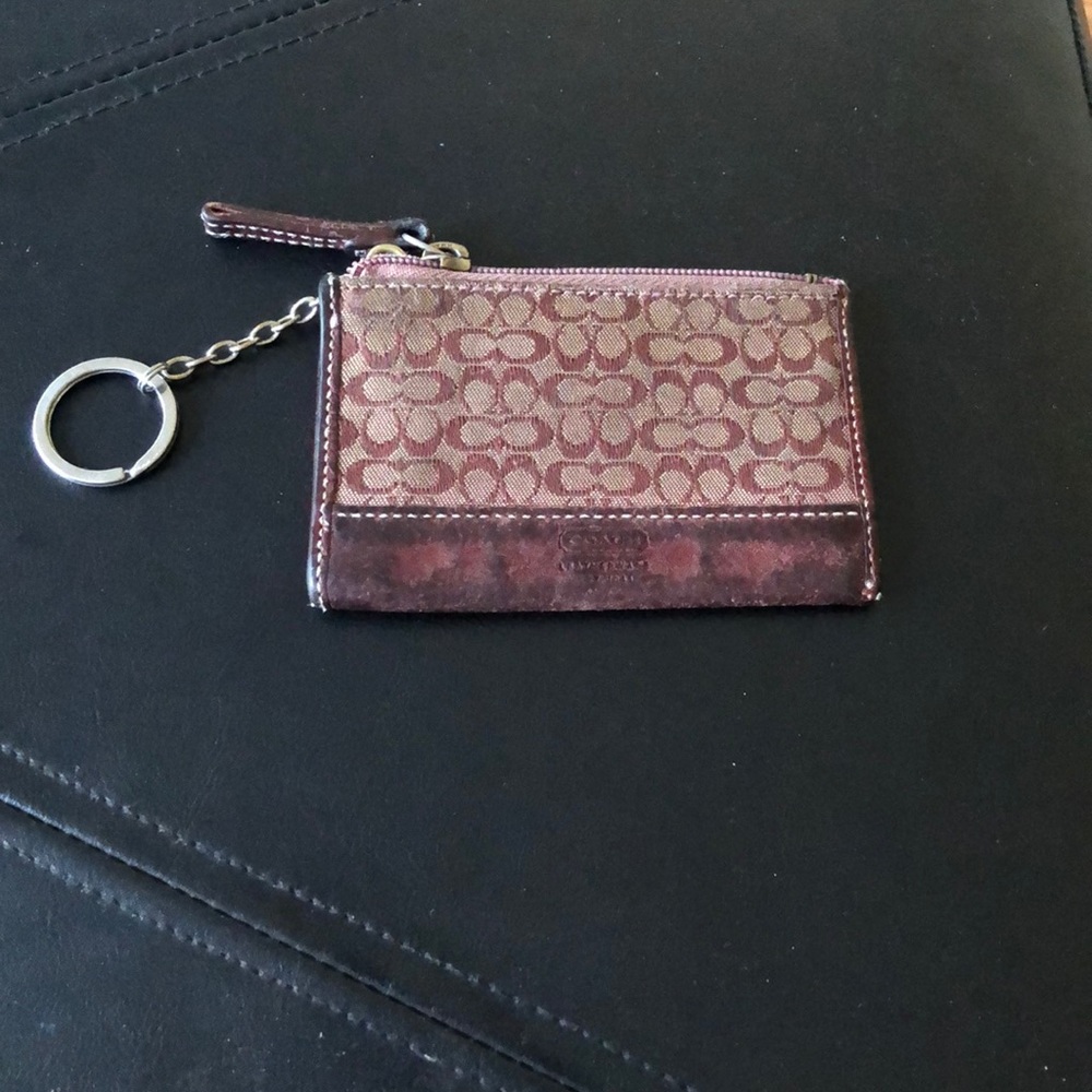Coach card key chain